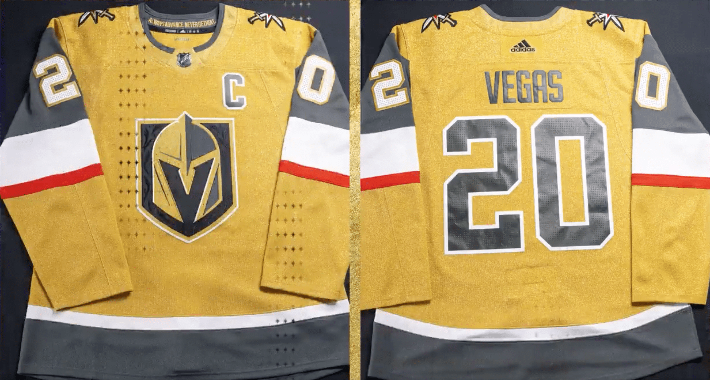 Vegas Golden Knights Light Uniform - National Hockey League (NHL
