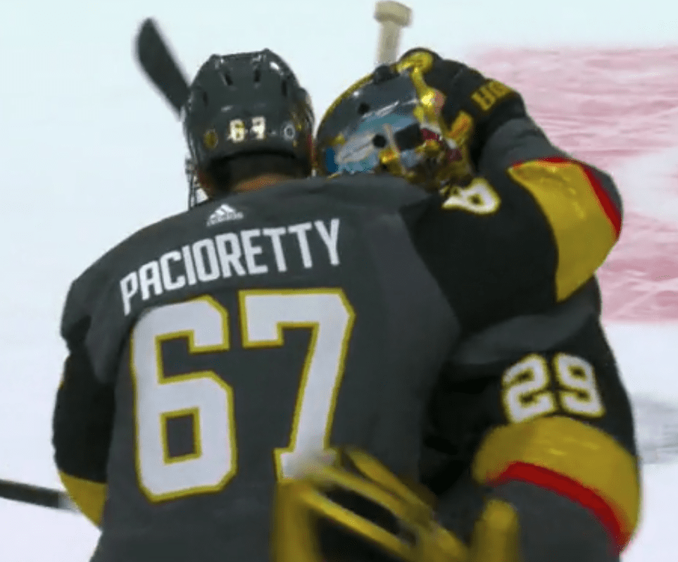 Max Pacioretty Marc-Andre Fleury Vegas Golden Knights