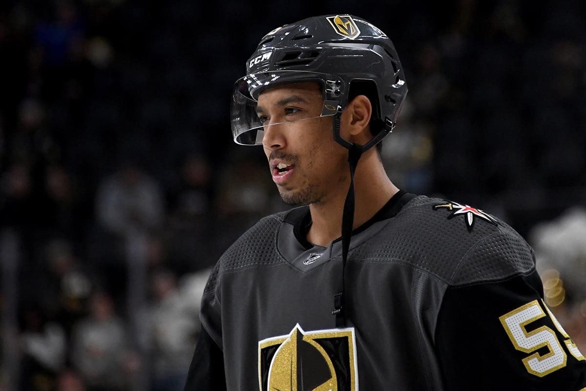 Ryan Reaves of the New York Rangers wears a special Black History