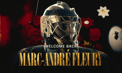 Marc-Andre Fleury return graphic (Photo- Vegas Golden Knights via Twitter)