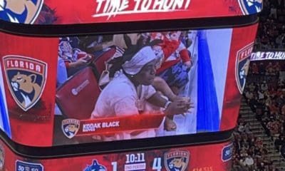 Kodak Black at the Florida Panthers game (Photo ColbyDGuy via Twitter)