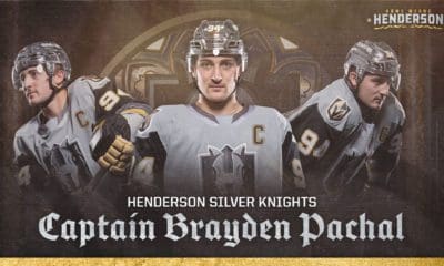 Brayden Pachal Henderson Silver Knights captain (Photo- Henderson Silver Knights via Twitter)