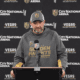 Vegas Golden Knights head coach Peter DeBoer addressing the media (Photo/Screenshot- Vegas Golden Knights via Twitter)