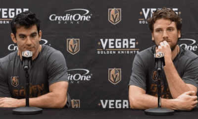 Max Pacioretty and Shea Theodore media conference (Photo/Screenshot- Vegas Golden Knights via Twitter)