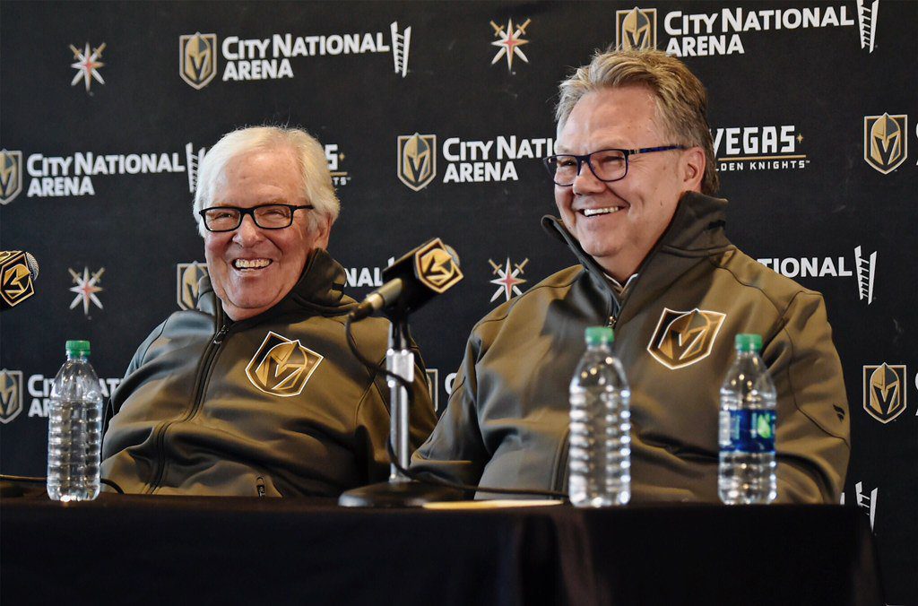 Bill Foley and Kelly McCrimmon Vegas Golden Knights owner and general manager (Photo- Vegas Golden Knights via Twitter)