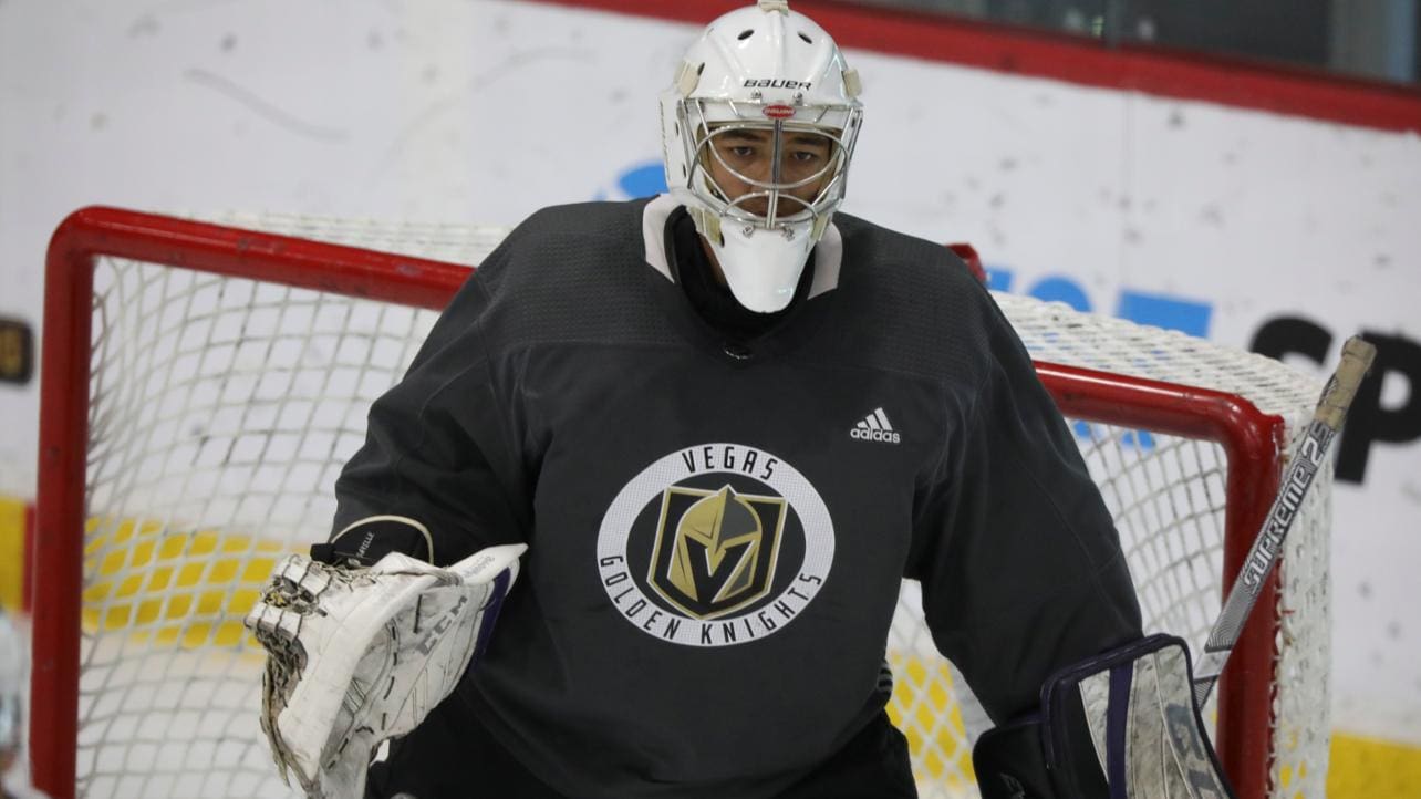 Vegas Golden Knights sign goaltender Isiah Saville (Photo- NHL.com)