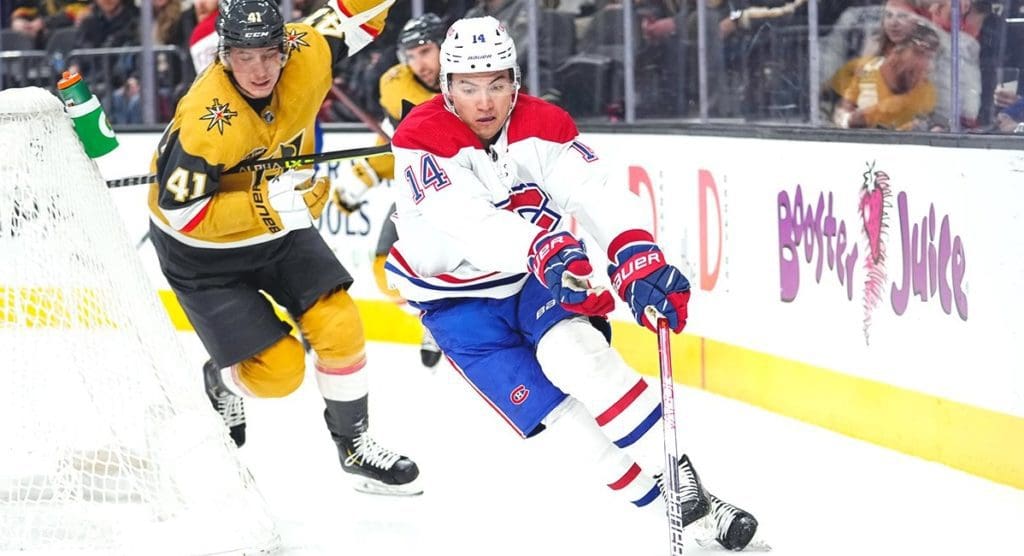 Nick Suzuki Montreal Canadiens Vegas Golden Knights Nolan Patrick (Photo- NHL Public Relations via Twitter)