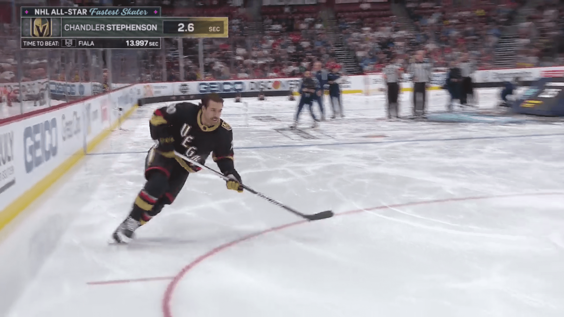WATCH Golden Knights Chandler Stephenson Competes in Fastest Skater