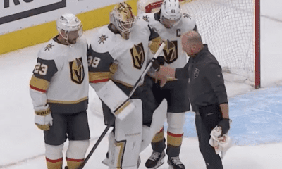 Vegas Golden Knights goalie Laurent Brossoit injured in Game 3 vs. Edmonton Oilers