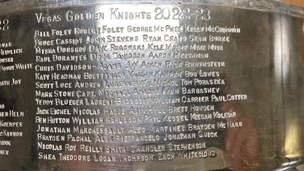 Several Golden Knights players have their names on Stanley Cup