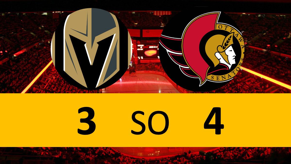 Vegas Golden Knights Game 4-3 SO Loss Ottawa Senators