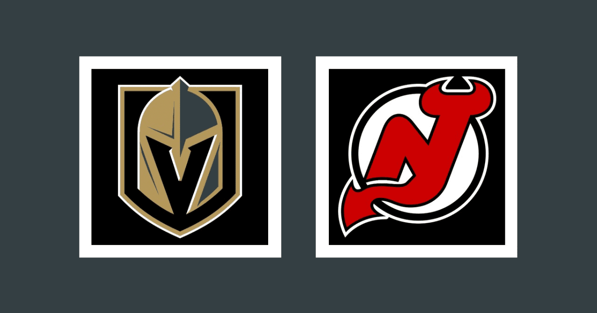 Vegas Golden Knights - New Jersey Devils Away Game Graphic