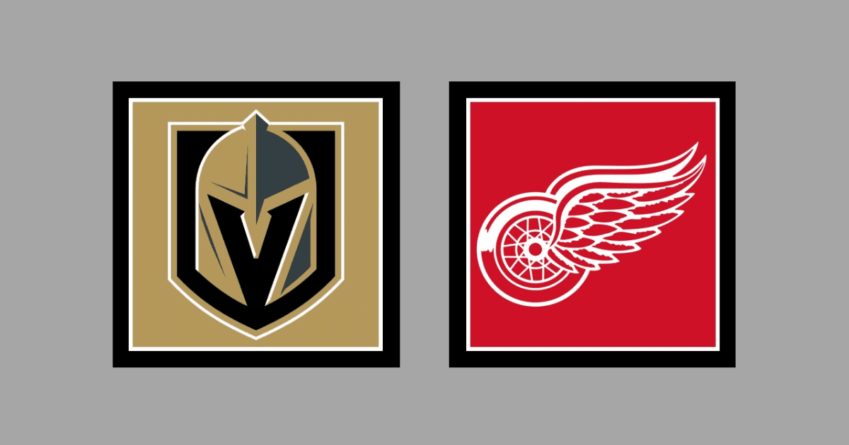 Vegas Golden Knights vs Detroit Red Wings AWAY Gameday Graphic