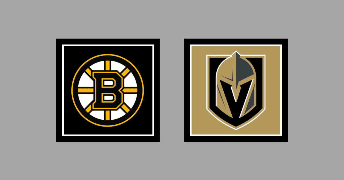 Vegas Golden Knights vs Boston Bruins HOME Gameday Graphic
