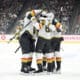 The Vegas Golden Knights celebrate after scoring 4/26/2025 (Photo/Screenshot- Vegas Golden Knights via Twitter)