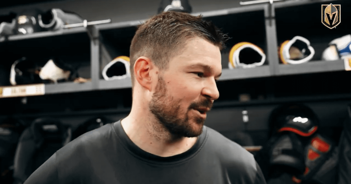 Golden Knights forward Tomáš Hertl meets with the media 4/10/2025 (Photo/Screenshot- Vegas Golden Knights via Twitter)