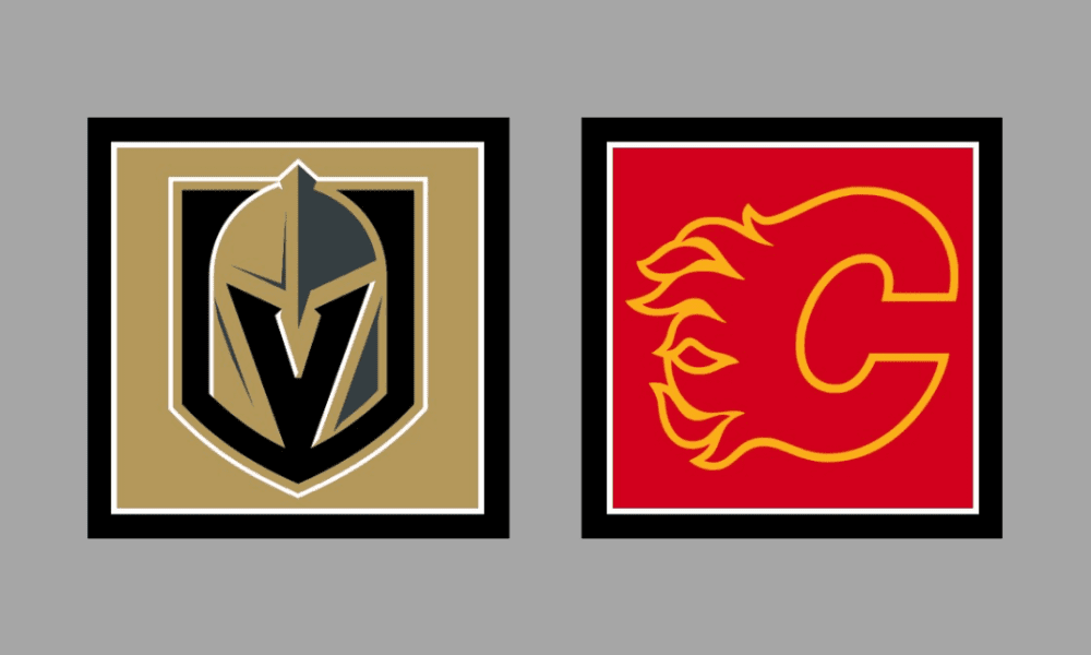 Vegas Golden Knights vs Calgary Flames AWAY Gameday Graphic