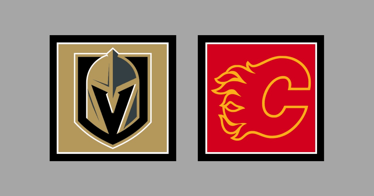 Vegas Golden Knights vs Calgary Flames AWAY Gameday Graphic
