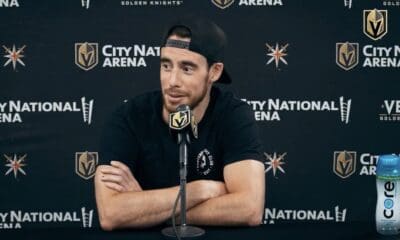 Reilly Smith meets with the media for exit interviews 5/16/2025 (Photo/Screenshot- Vegas Golden Knights via Twitter)