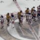 The Vegas Golden Knights shake hands with the Edmonton Oilers following their elimination in Game 5 5/14/2025 (Photo/Screenshot- Vince Sapienza via Twitter)