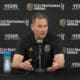 Vegas Golden Knights head coach Bruce Cassidy meets with the media for his end of the year press conference 5/17/2025 (Photo/Screenshot- Vegas Golden Knights via Twitter)