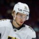 VANCOUVER, BC - NOVEMBER 21: Vegas Golden Knights center Brett Howden (21) warms up prior to their NHL game against the Vancouver Canucks at Rogers Arena on November 21, 2022 in Vancouver, British Columbia, Canada. (Photo by Derek Cain/Icon Sportswire)