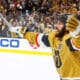 LAS VEGAS, NV - JUNE 13: Chandler Stephenson #20 of the Vegas Golden Knights celebrates a goal during Game Five of the NHL Stanley Cup Final between the Florida Panthers and the Vegas Golden Knights on June 13, 2023 at T-Mobile Arena in Las Vegas, Nevada. (Photo by Jeff Speer/Icon Sportswire)