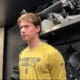 Vegas Golden Knight Carter Hart meets with the media