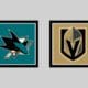 Vegas Golden Knights vs San Jose Sharks HOME Gameday Graphic