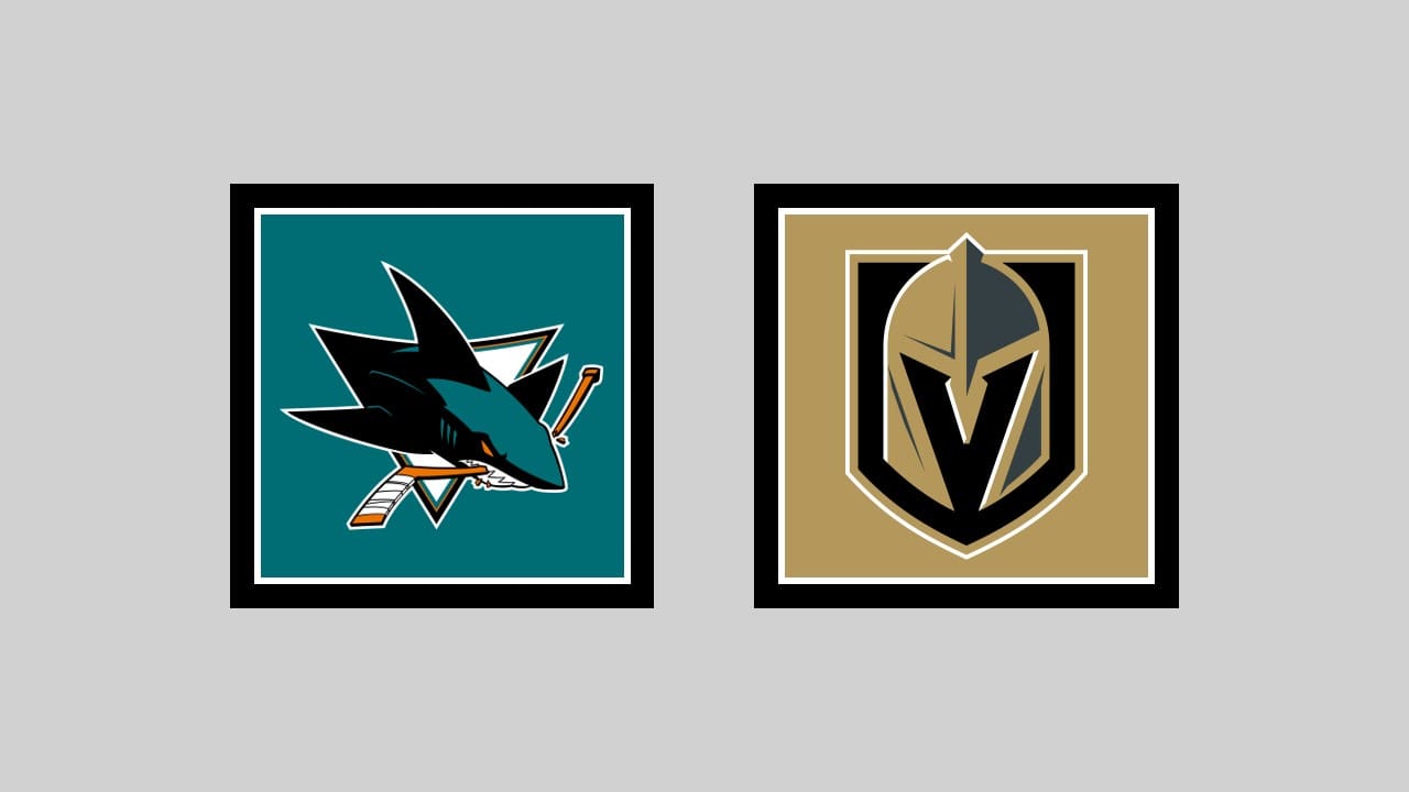 Vegas Golden Knights vs San Jose Sharks HOME Gameday Graphic