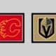 Vegas Golden Knights vs Calgary Flames HOME Gameday Graphic