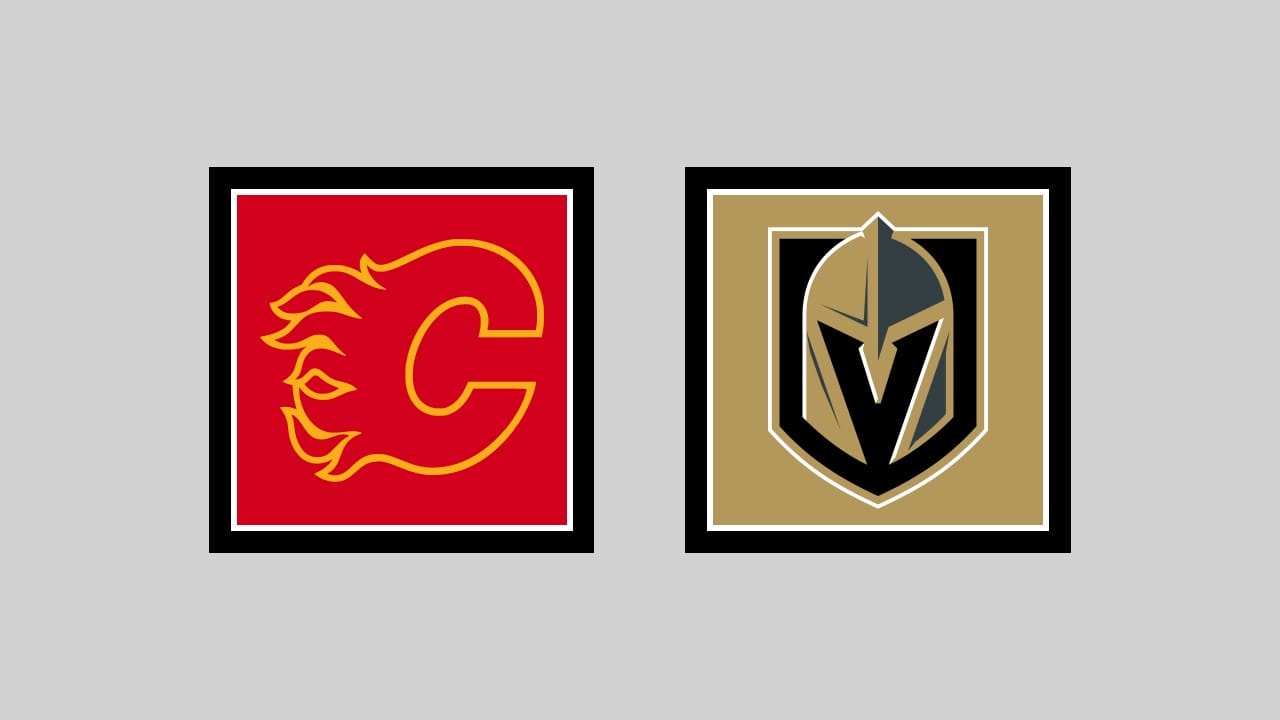 Vegas Golden Knights vs Calgary Flames HOME Gameday Graphic