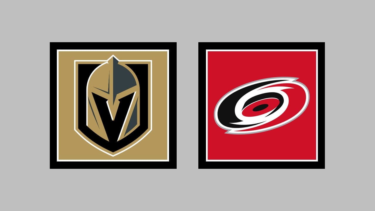 Vegas Golden Knights vs Carolina Hurricanes AWAY Gameday Graphic