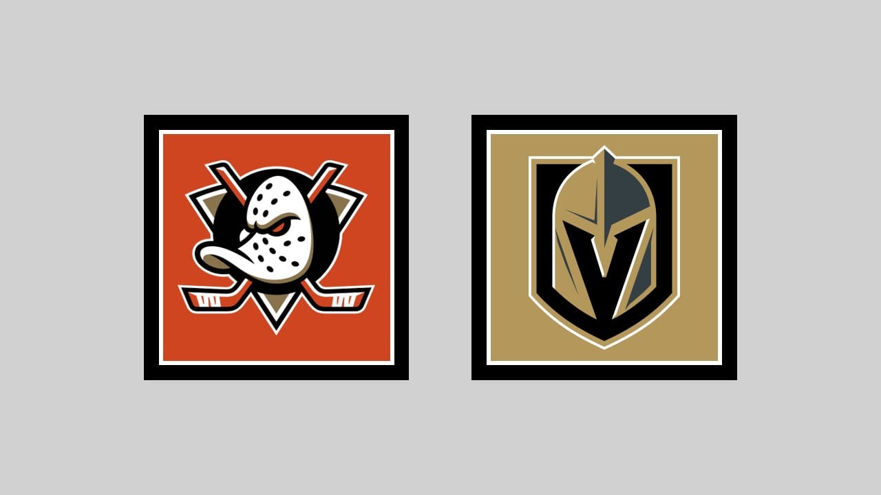 Vegas Golden Knights vs Anaheim Ducks HOME Gameday Graphic