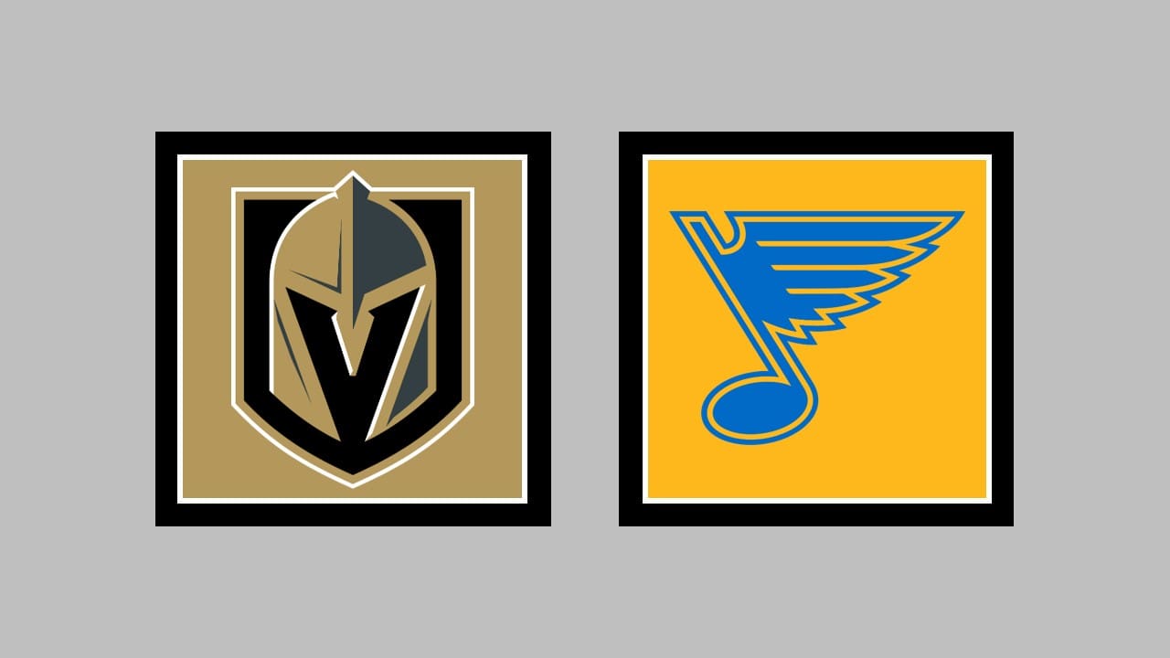 Vegas Golden Knights vs St. Louis Blues AWAY Gameday Graphic