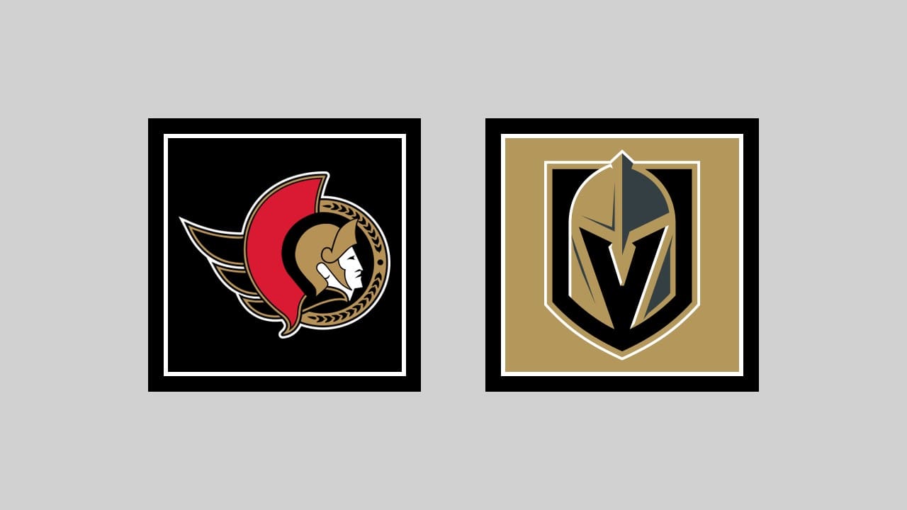 Vegas Golden Knights vs Ottawa Senators HOME Gameday Graphic